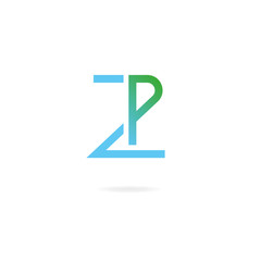 Monogram letters Z, P logo. Design template elements.