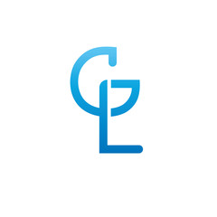 Monogram letters G, L logo. Design template elements.