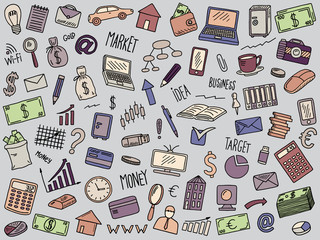 business doodles set