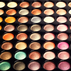 Eye shadows palette make-up background