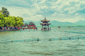 Obraz premium Jixian Pavilion, West Lake, Hangzhou