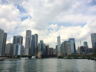 Fototapeta na wymiar Buildings from Chicago city 