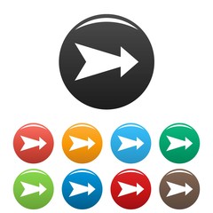 Arrow icons set simple