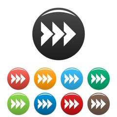 Arrow icons set simple