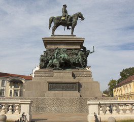 Fototapeta premium Sofia, Bulgaria, monument to King-liberator