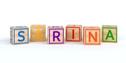 bunte Würfel Name - Sarina