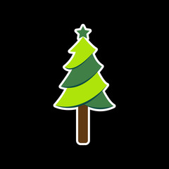 Christmas tree vector graphic