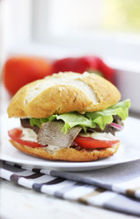 Homemade hamburger