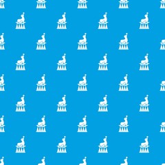 Circus seal with a ball pattern seamless blue