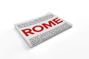Rome on Newspaper background