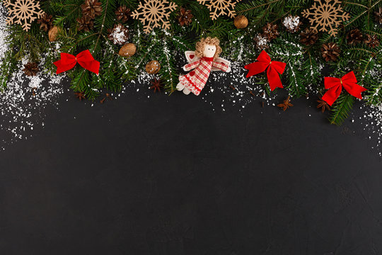 Christmas decoration background, copy space