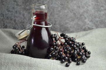 Elder berry fruits fresh juice healthcare bio homemade