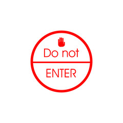 illustration of do not enter red circle sign