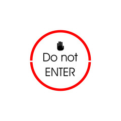 illustration of do not enter red circle sign