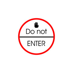 illustration of do not enter red circle sign
