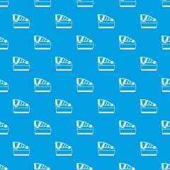 Car door pattern seamless blue