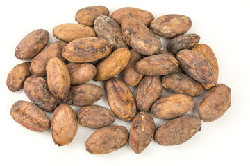 Obraz premium cocoa beans with shells still intact