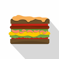 Burger icon, flat style