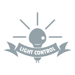 Light control logo, simple gray style