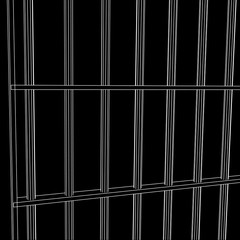 Wireframe prison bars . Cage connected concept Vector illustration.