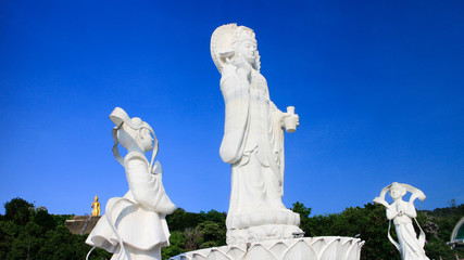 White Bodhisattva Guan Yin statue in Hat Yai, Songkhla, Thailand
