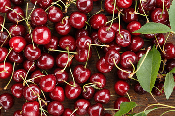 The crop of cherries is scattered
