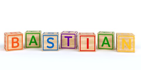 bunte W&uuml;rfel Name - Bastian