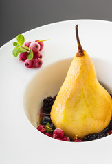 Fototapeta na wymiar dessert, baked pear