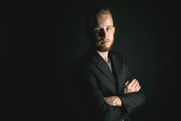 Fototapeta premium young bearded fashion man