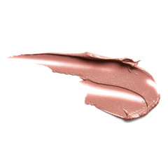 Smudged lipstick isolated on white background