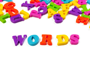 Fototapeta premium colorful toy alphabet letters