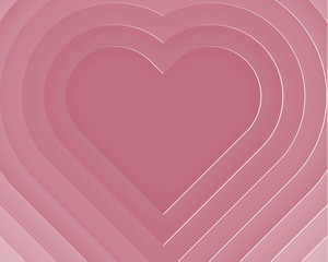 Rose paper art in heart shape