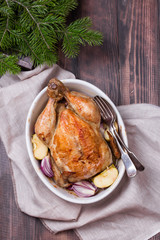 Christmas roast chicken