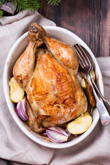 Christmas roast chicken