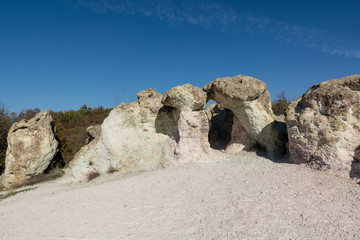 Fototapeta na wymiar Zeolite natural stone phenomenon . The stone zeolite arche