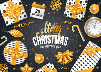 Fototapeta premium Festive Christmas Greeting Card