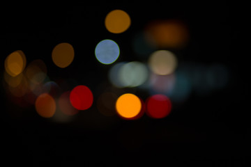 City light blur bokeh, defocused background.