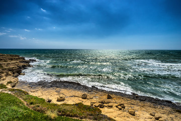 spectacular road on the cost north-east of Sicily