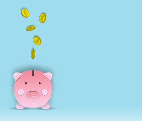 pig money box paper art