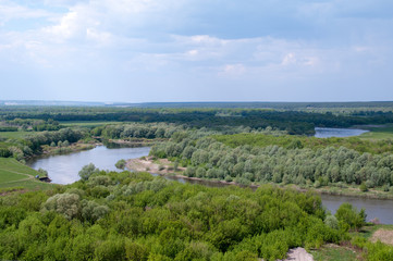 Royal bend of the river don in the area of the Assumption Divnogorsky monastery, the village of Selyavnoe-1, Liski district, Voronezh region, Russian Federation