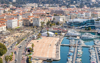 aerial view of Cannes France