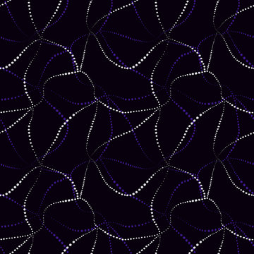 Dots Waves Pattern Neuron Futuristic Texture Purple