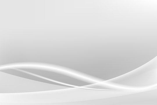 White and silver curve abstract background