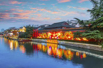 Nanjing Qinhuai River night scenery