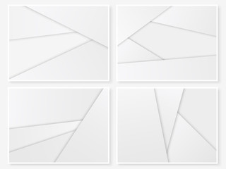 Material design background set paper templates white 1