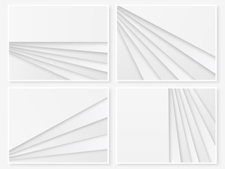 Material design background set paper templates white 2