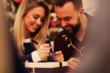 Family preparations for Christmas