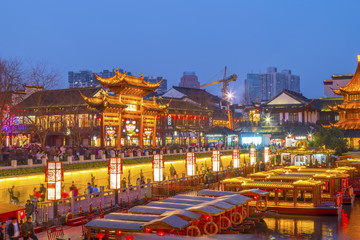 Nanjing Qinhuai River night scenery