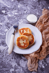 Sweet homemade cheese pancakes