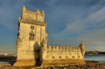 Belém Tower - fortified tower located in Lisbon, Portugal.
 - obrazy, fototapety, plakaty